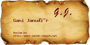 Gani Január névjegykártya